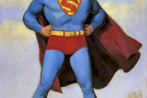 Superman, painted by pulp artist H.J. Ward