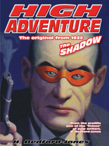 Cover of High Adventure magazine featuring a masked man holding a gun