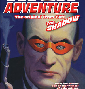 Cover of High Adventure magazine featuring a masked man holding a gun