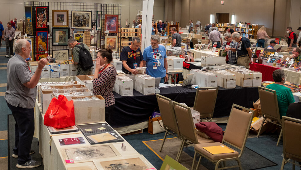 The dealers' room at PulpFest 50