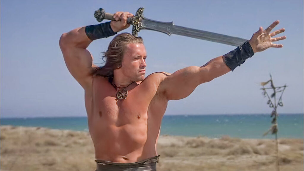 Arnold Schwarzenegger as Conan the Barbarian