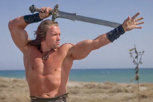 Arnold Schwarzenegger as Conan the Barbarian
