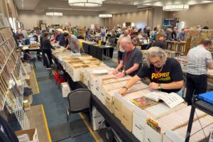 The dealers’ room at PulpFest 2026