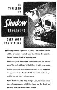 From the Oct. 15, 1939, issue of "The Shadow" magazine.