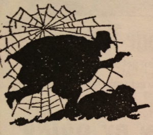 Interior artwork from the pulp, showing The Spider