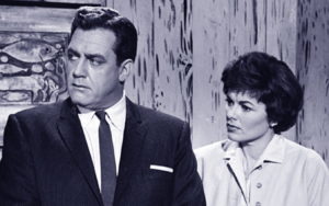 Television's Perry Mason and Della Street, Raymond Burr and Barbara Hale.