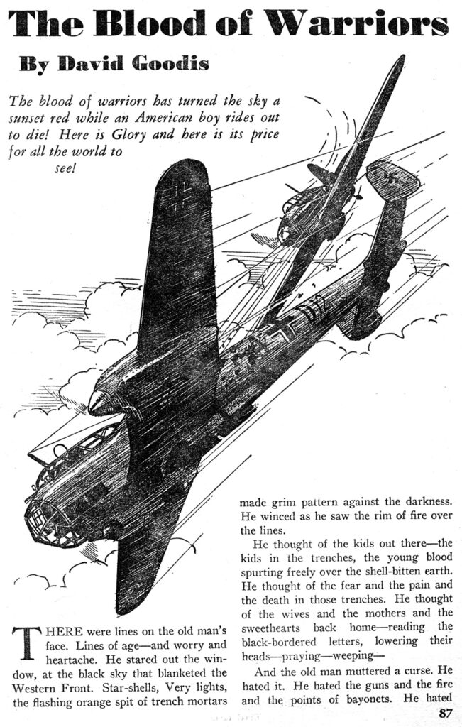 Opening page of the featured novel in "Captain Combat" (August 1940)