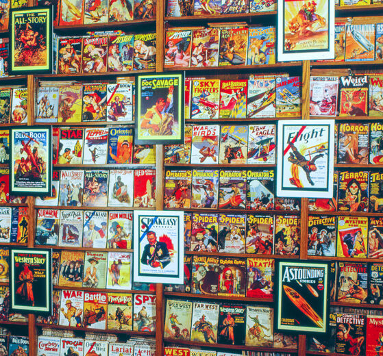 Frank M. Robinson's Wall of Pulps