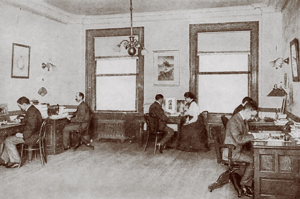 Munsey's editorial offices around the turn of the century