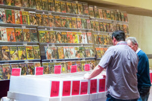 Collectors browse pulp magazines for sale at PulpFest 2014