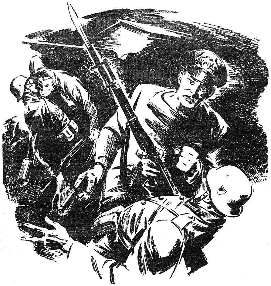 Lead artwork for "The Skipper Delivers the Goods" ("Doc Savage," March 1943)