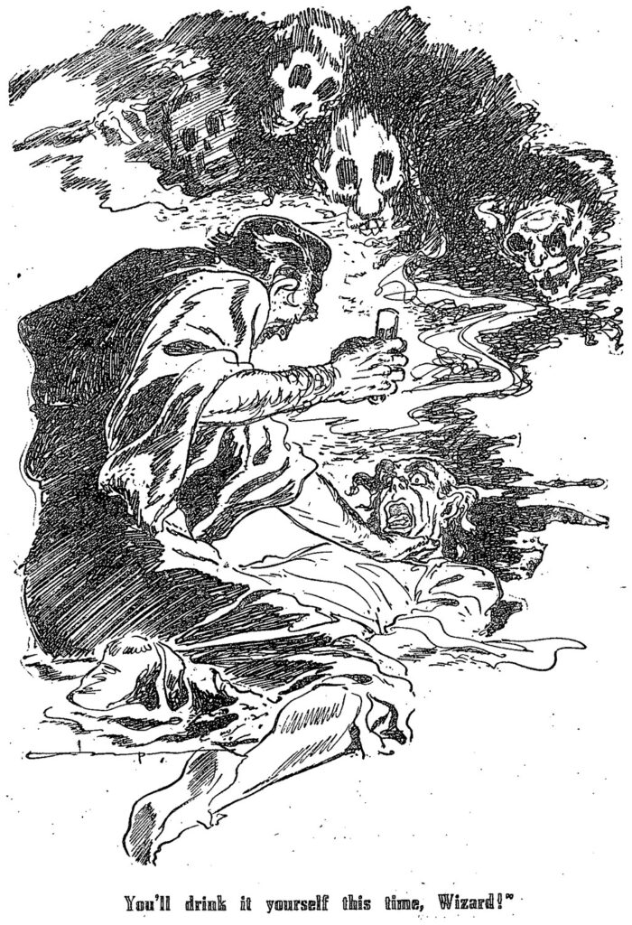 M. Isip's illustration for "The Howling Tower" (Unknown, June 1941)