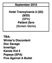 Columbia Pictures' tentative 2015 schedule