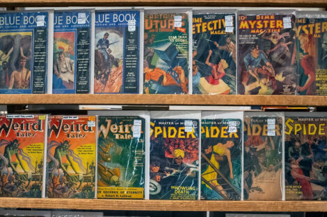 Pulps for sale in the PulpFest dealers' room